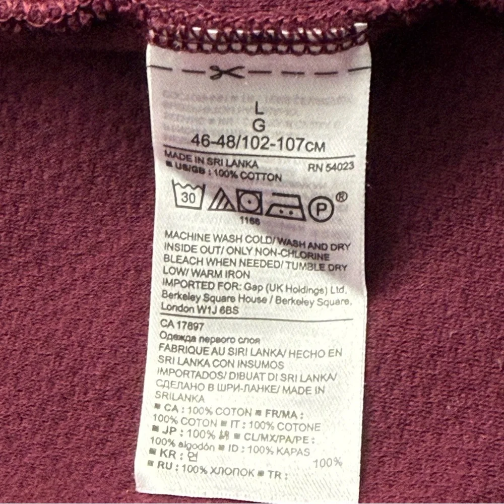 Banana Republic Men's Waffle-Knit Texture Henley Long Sleeve Shirt, Maroon, Sz L
